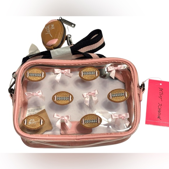 Betsey Johnson Handbags - NWT•Betsey Johnson Clear Cheer Stadium bag